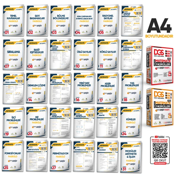 2025 DGS MATEMATİK Kara Kutu 1 ve 2.Cilt Fasikül SETİ (30lu) ÖSYM Çıkmış Soru Bankası Çözümlü PAKET