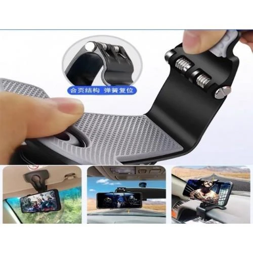 Araba Gösterge Üstüne Takılan 360 Oynar Başlıklı Telefon Tutucu - 2