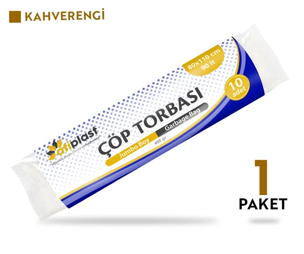Atiplast Çöp Torbası Endüstriyel Jumbo Boy 400 gr 80 x 110 cm Kahverengi - 2