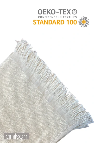 6'lı Bej Saçaklı Düğün Havlusu 94Gr %100 Pamuk  40x70 cm El ve Yüz Havlusu - Resim 4