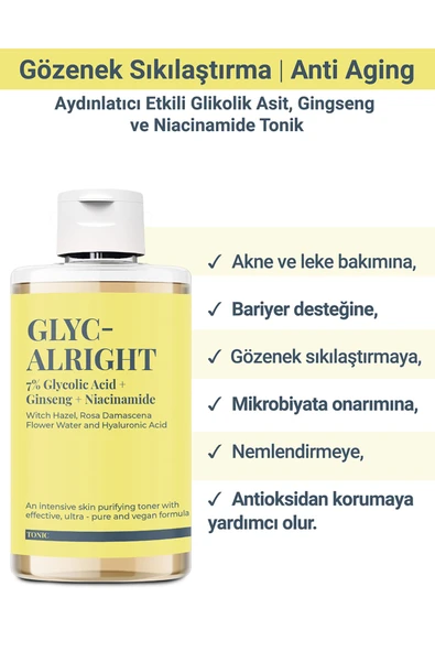 SHE VEC Glyc Alrıght – Gözenek Sıkılaştırıcı Leke Karşıtı Tonik | Arındırıcı Vegan Tonik (200 ML) - 5