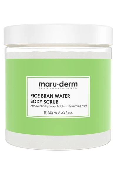 MARU.DERM Body Scrub | Pirinç Suyu Vücut Peelingi | AHA + Hyaluronik Asit 250 ML