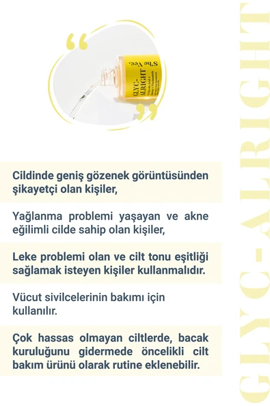 SHE VEC Glyc Alrıght – Gözenek Sıkılaştırıcı Leke Karşıtı Tonik | Arındırıcı Vegan Tonik (200 ML) - 3