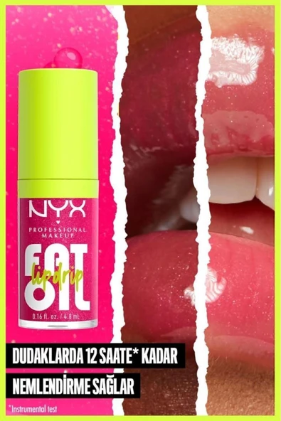 NYX PROFESSİONAL MAKEUP Fat Oil Lip Drip Parlatıcı Dudak Yağı - Thats Chic - 3