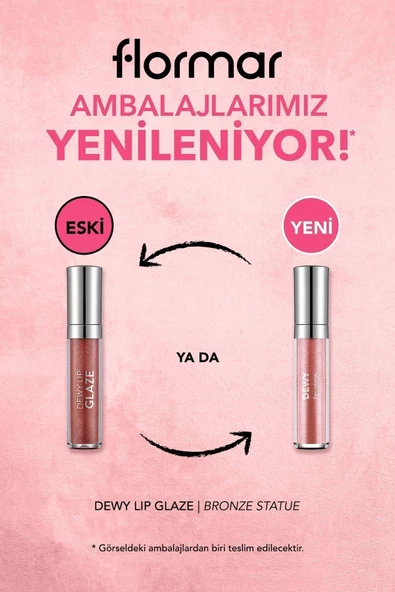 FLORMAR Besleyici Dudak Parlatıcısı - Dewy Lip Glaze - 005 Bronze Statue-8682536068093 - 3