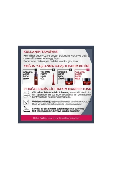 L'OREAL PARİS L'oréal Paris Revitalift Lazer X3 Yoğun Yaşlanma Karşıtı Gece Bakım Kremi - 4