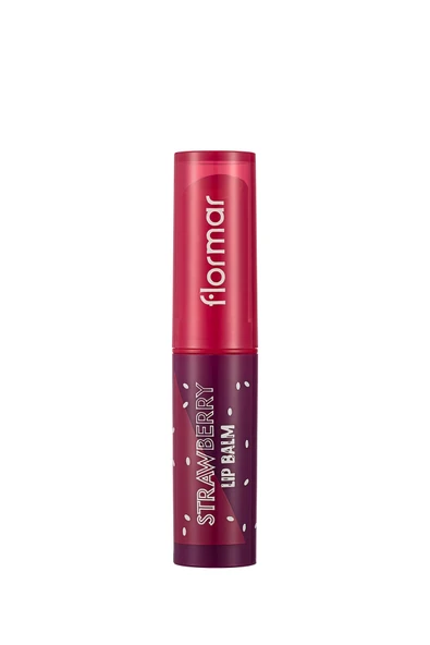 FLORMAR Shea ve Kakao Yağı İçeren Stik Renkli Dudak Nemlendiricisi - Lip Balm -003 STRAWBERRY-8690604555383 - 3