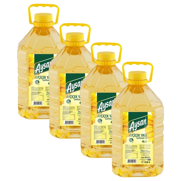 AYSAN Ayçiçek Yağı 4 Lt Pet x 4 Adet - 1
