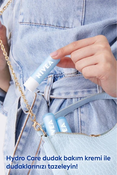 NIVEA Hydro Care Dudak Bakım Kremi 4.8gr, Gün Boyu Nemlendirici Ve Koruyucu, Spf15, Doğal Yağlar Içerir - 2