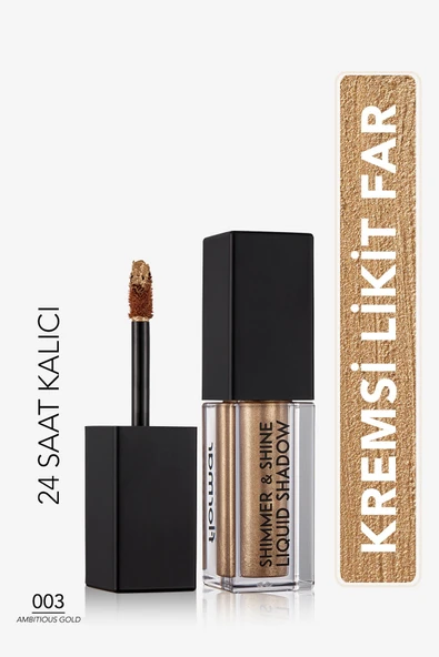 FLORMAR Likit Göz Farı - Shimmer & Shine Liquid Shadow 003 Ambitious Gold