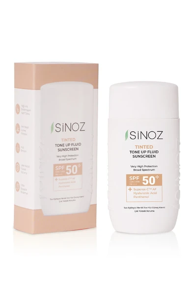 SİNOZ SPF50+ Tinted Sıvı Yüz Güneş Kremi - Yeni Nesil Güneş Filtreleri Ile Hibrit Formül 50ml PA++++ - 5