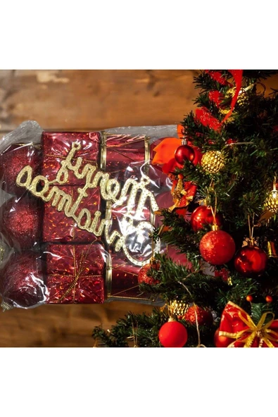 13 Parça Noel Çam Ağacı Süsleme Chrismistmas Yeni Yıl Yılbaşı Noel Çam Ağacı Süsü Lüx 13 Parça - 2