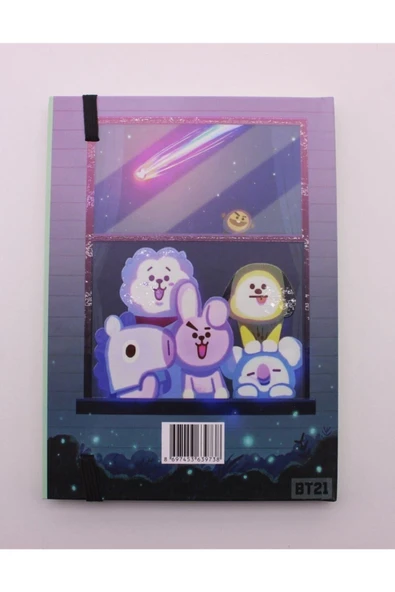 Bts Tasarımlı Defter Lastikli Noktalı Sert Kapak Bts Defter - 2