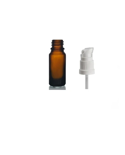 5ml kahverengi cam serum pompalı şişe, 24 adet, pompalı şişe, medikal şişe, cam şişe,