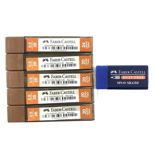 Faber-castell 0.5 Uç 5'li Paket + Silgi