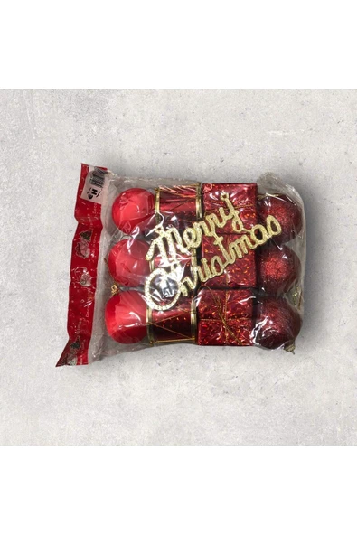 Yeni Yıl Yılbaşı Noel Çam Ağacı Süsü Lüx 13 Parça Noel Çam Ağacı Süsleme Chrismistmas 13 Parça  Süs - 4