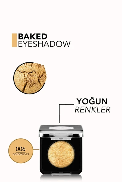 FLORMAR Baked Yüksek Pigmentli & Yoğun Işıltılı Fırınlanmış Göz Farı - 6