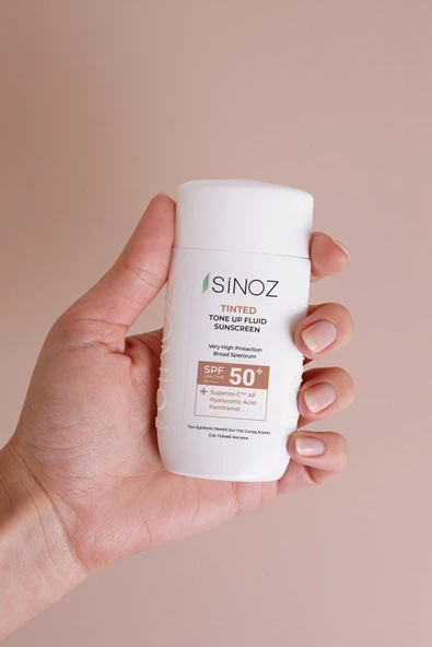 SİNOZ SPF50+ Tinted Sıvı Yüz Güneş Kremi - Yeni Nesil Güneş Filtreleri Ile Hibrit Formül 50ml PA++++ - 7