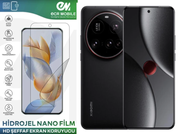 Xiaomi 15 Ultra ile Uyumlu Hidrojel Ekran Koruyucu Film HD-ŞEFFAF(Tempered Cam Değildir!)