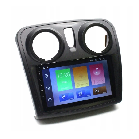 Dacia Sandero Araç Multimedya Android Ekran Carplay Navigasyon Double Teyp 2+32 9" 12-20 Black CADENCE - 2