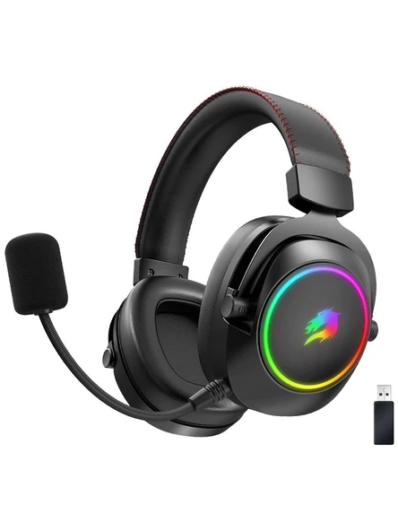GameBooster WBH44  RGB Wireless 2.4G+BT Siyah Oyuncu Kulaklığı - 2