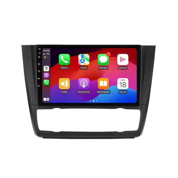 BMW E87 Araç Multimedya Android Ekran Carplay Double Teyp 2+32 9" 07-11 Dijital Black CADENCE - Resim 2