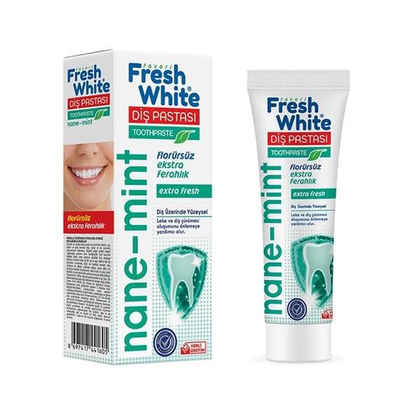 FRESH WHİTE DİŞ PASTASI NANE&MİNT EXTRA FRESH 90G ürün görseli 1