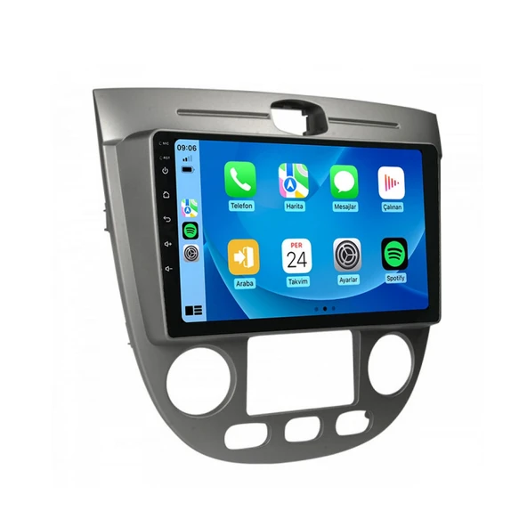 Chevrolet Lacetti Araç Multimedya Android Ekran Carplay Double Teyp 2+32 9" 04-13 Silver CADENCE - Resim 3