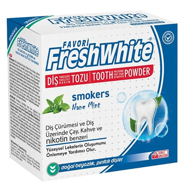 FRESH WHİTE DİŞ TOZU SMOKERS NANE 50GR ürün görseli 1