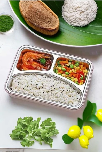 Beslenme Kutusu Sefer Tası Yemek Saklama Kabı Sporcu Diyet Öğrenci Fitness Okul İşyeri Sefer Tası - 3