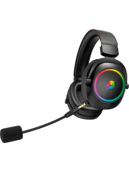 GameBooster WBH44  RGB Wireless 2.4G+BT Siyah Oyuncu Kulaklığı - 3