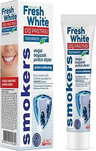 FRESH WHİTE DİŞ PASTASI SMOKERS DOĞAL BEYAZLIK 90G ürün görseli 1
