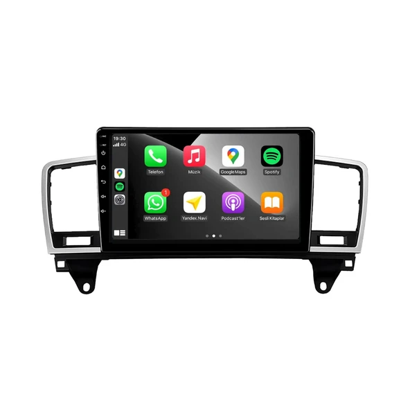 Mercedes Benz Ml Araç Multimedya Android Ekran Carplay Double Teyp 4+64 9" 12-15 BLACK/SİLVER CADENCE - Resim 2