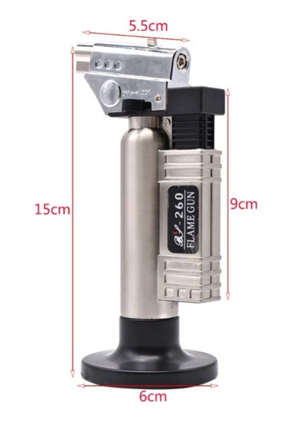 1300 Derece Isı Tabancası Aşcı Pürmüzü Metal Kasa Torch Pürmüz Çakmak Tıbbi Diş Pürmüzü - 4