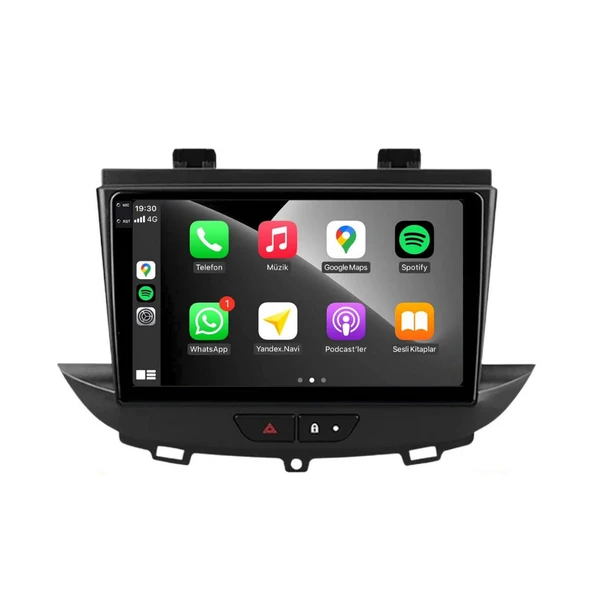 Opel Grandland / Crossland Araç Multimedya Android Ekran Carplay 4+64 9" 16-20 Black CADENCE - Resim 2