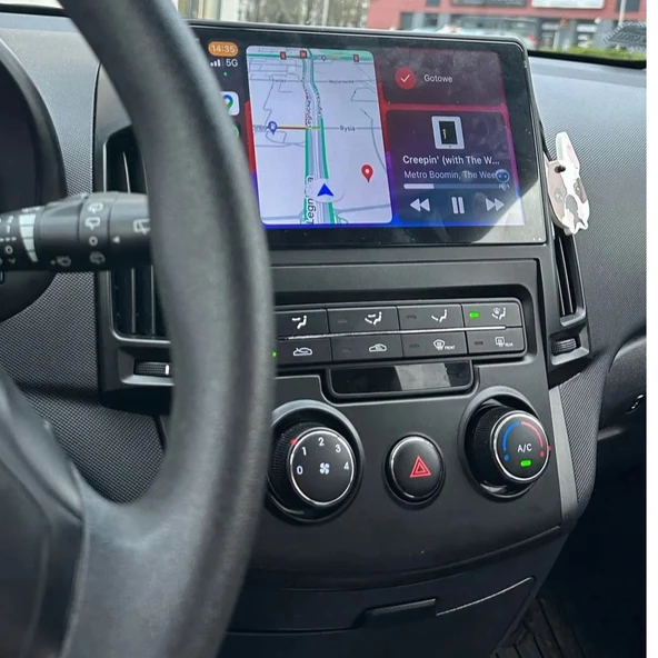 Hyundai i30 Analog Araç Multimedya Android Ekran Carplay Double Teyp 4+64 9" 08-11 Black CADENCE - Resim 4