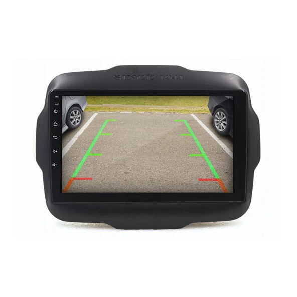 Jeep Renegade Araç Multimedya Android Ekran Carplay Navigasyon Double Teyp 4+64 9" 14-19 Black CADENCE - Resim 4