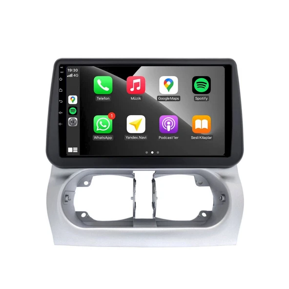 Opel Corsa C Araç Multimedya Android Ekran Carplay Double Teyp 4+64 9" 00-06 BLACK/SİLVER CADENCE - Resim 2