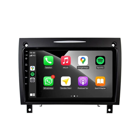 Mercedes Slk Araç Multimedya Android Ekran Carplay Navigasyon Double Teyp 4+64 9" 04-10 Black CADENCE - Resim 2