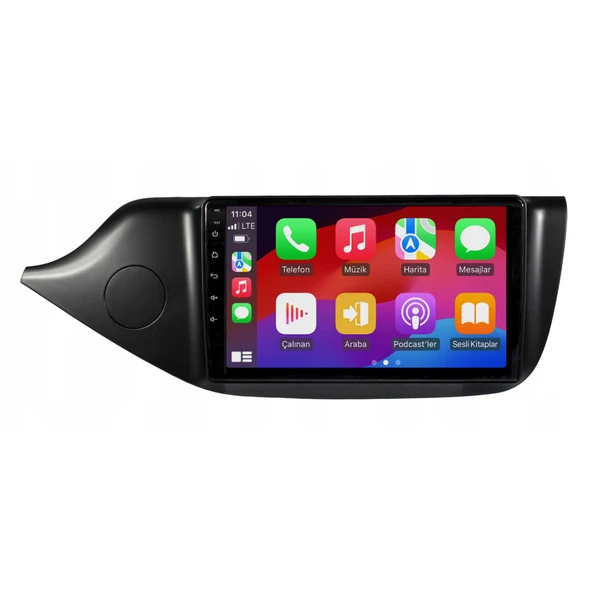 Kia Ceed Araç Multimedya Android Ekran Carplay Navigasyon Double Teyp 4+64 9" 12-19 Black CADENCE - 3