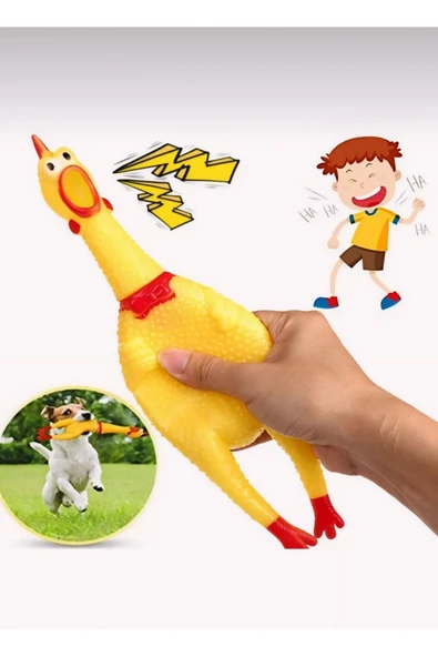 Sesli Horoz Eğlenceli Köpek ve Kediler İçin Sesli Öten Zararsız Horoz Oyuncak 28 Cm Ses Çıkartan ürün görseli 1