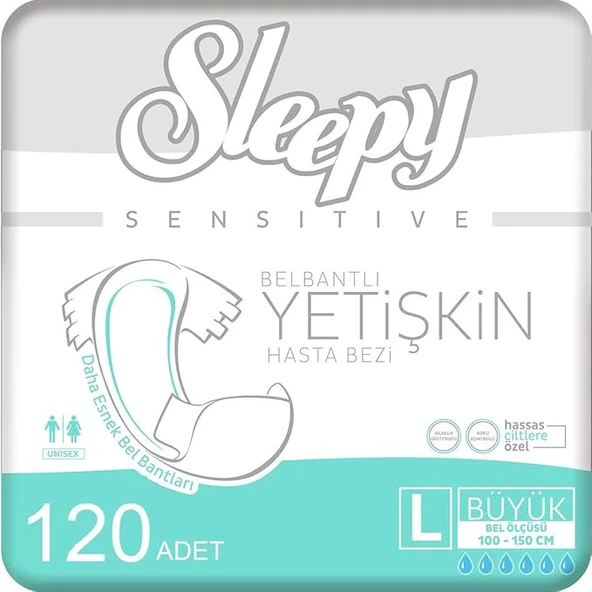 Sleepy Belbantlı Büyük Boy L 30'lu 4 Adet Hasta Bezi