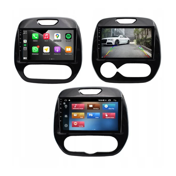 Renault Captur Araç Multimedya Android Ekran Carplay Double Teyp 4+64 9" 13-19 P.Black CADENCE - 2