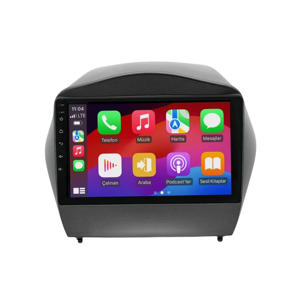 Hyundai ix35 Araç Multimedya Android Ekran Carplay Navigasyon Double Teyp 4+64 9" 10-15 Black CADENCE - Resim 2