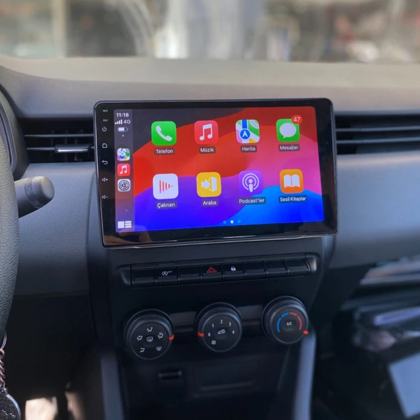 Renault Clio 5 Araç Multimedya Android Ekran Carplay Double Teyp 4+64 9" 20-23 Black CADENCE - 4