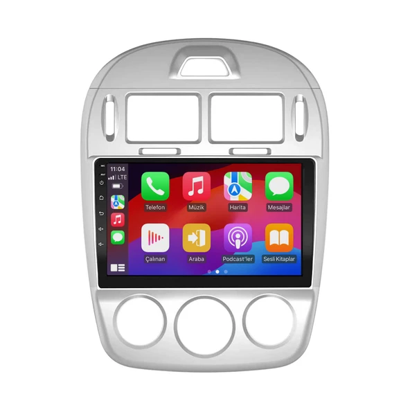 Kia Cerato Araç Multimedya Android Ekran Carplay Double Teyp 4+64 9" 04-06 Silver CADENCE OLD - Resim 2