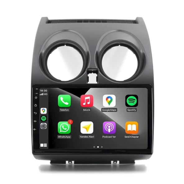 Nissan Qashqai Araç Multimedya Android Ekran Carplay Double Teyp 4+64 9" 07-13 Black CADENCE - Resim 2