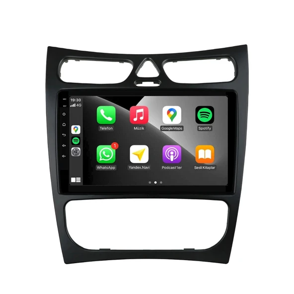 Mercedes Clk Araç Multimedya Android Ekran Carplay Navigasyon Double Teyp 4+64 9" 03-05 Black CADENCE - Resim 2