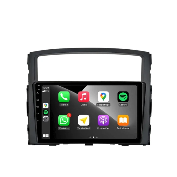 Mitsubishi Pajero Araç Multimedya Android Ekran Carplay Double Teyp 4+64 9" 07-17 Black CADENCE - Resim 3