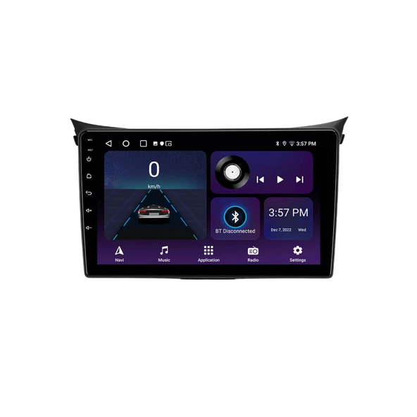 Hyundai i30 Araç Multimedya Android Ekran Carplay Navigasyon Double Teyp 4+64 9" 12-17 Black CADENCE - 3